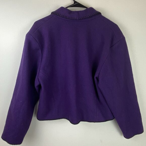 Midwest Garment Co Purple Wool Blend Bolero Jacket Women's Size Large - Picture 2 of 6